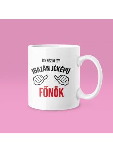 Így néz ki egy igazán jóképű főnök bögre