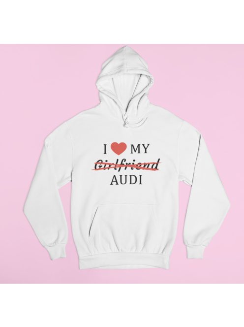 I love my Girlfriend X Audi férfi pulóver