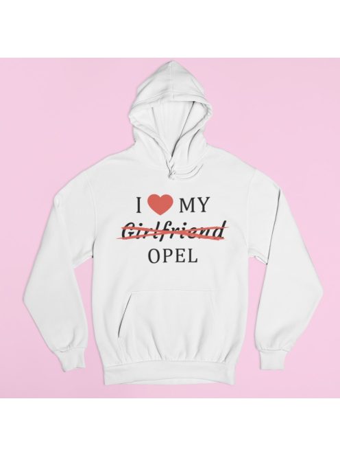I love my Girlfriend X Opel férfi pulóver