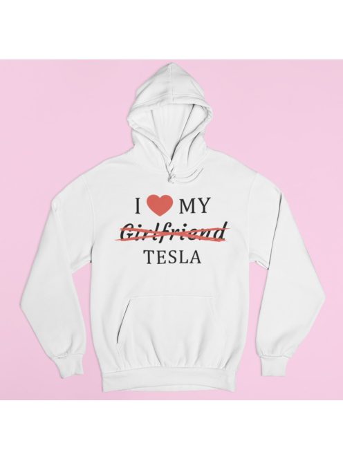  I love my Girlfriend X Tesla férfi pulóver