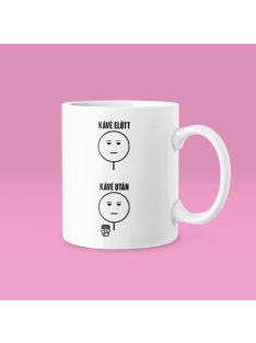 Kávé előtt, kávé után V2 bögre