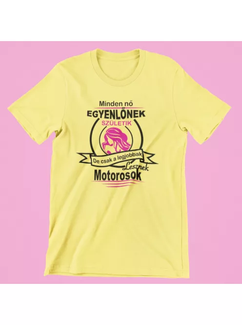 Minden nő egyenlőnek születik, de csak a legjobbak lesznek motorosok női póló