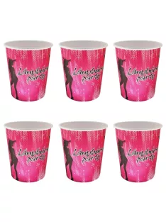 Lánybúcsú Party Papír Pohár - 250 ml, 6 db-os