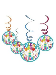   Boldog Szülinapot Jamboree Parti Spirális Függő Dekoráció - 6 db-os