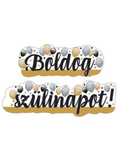   Boldog Szülinapot! Elegáns Léggömbös Banner - 148 cm x 27 cm