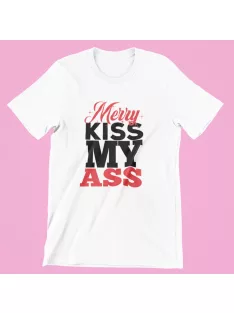 Merry kiss my ass férfi póló