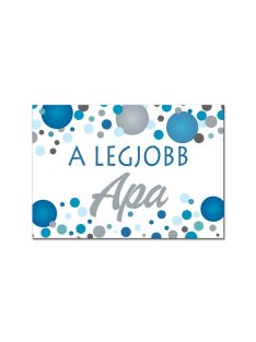 A Legjobb Apa Kék Pasztell Konfettis Hűtőmágnes