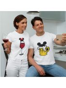 Mickey sör és Minnie bor páros póló