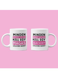 Minden alacsony és magas lánynak páros bögre