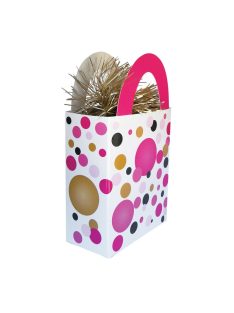   Rózsaszín Pasztell Konfettis Ajándéktasak Léggömbsúly - 120 gramm