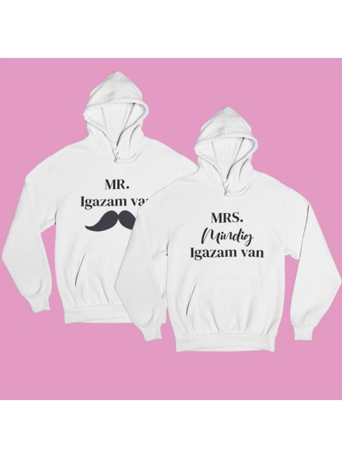 Mr + Mrs igazam van páros pulóver