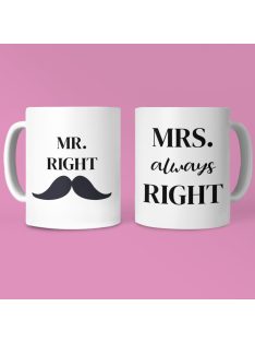 Mr + Mrs always right páros bögre