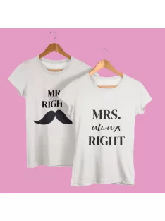 Mr + Mrs always right páros póló