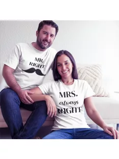 Mr + Mrs always right páros póló