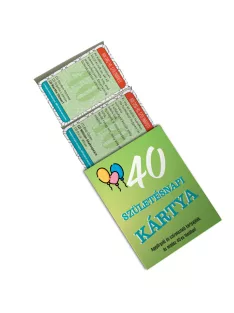 Születésnapi kártya 40. Születésnapra