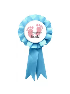 Nagypapa leszek kitűző babaváróra