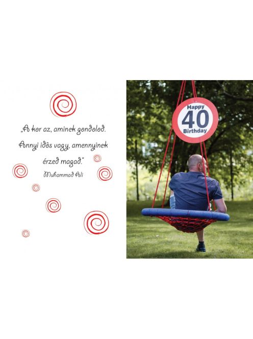 Születésnapi könyv 40. születésnapra idézetekkel, fotókkal
