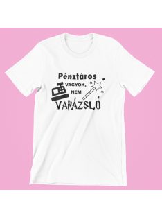 Pénztáros vagyok nem varázsló férfi póló