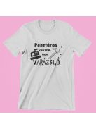Pénztáros vagyok nem varázsló férfi póló