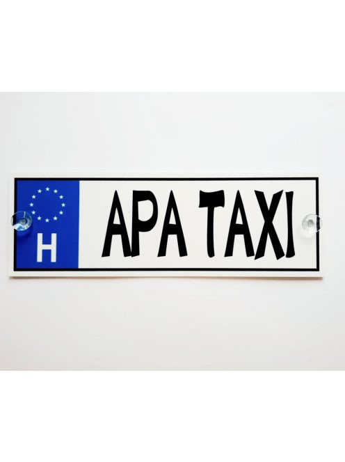 Rendszámtábla - Apa taxi