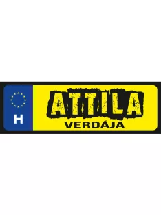 Rendszámtábla - Attila verdája