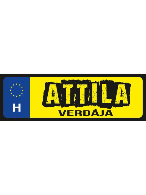 Rendszámtábla - Attila verdája