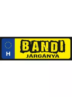 Rendszámtábla - Bandi járgánya