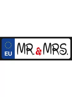 Rendszámtábla - Mr & Mrs 