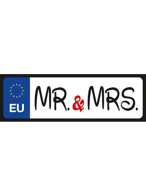 Rendszámtábla - Mr & Mrs 