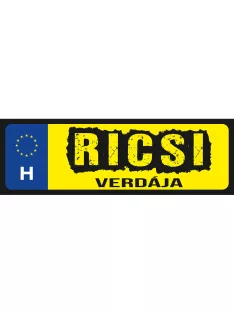 Rendszámtábla - Ricsi verdája