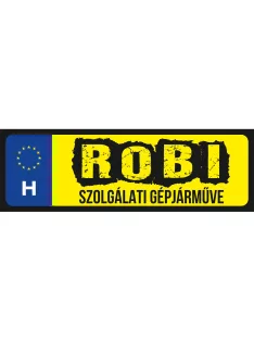 Rendszámtábla - Robi szolgálati gépjárműve