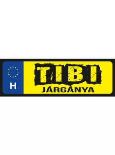 Rendszámtábla - Tibi járgánya