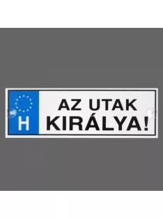 Rendszámtábla - Az utak királya