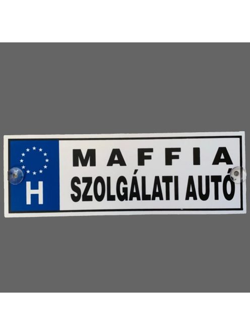Rendszámtábla - Maffia szolgálati autó