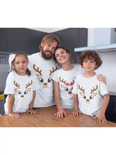   Rénszarvas családi póló szett (4-es) Body / póló választható