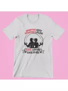 Sportos szív sportos lélek edző leszek amíg élek férfi póló