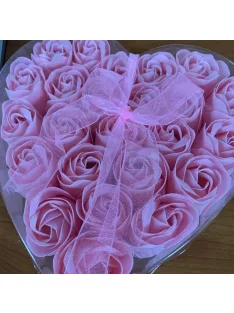 Szappanrózsa szett 24db-os (Rózsaszín )