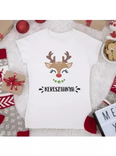 Szarvasos póló karácsonyra - Keresztanya szarvas