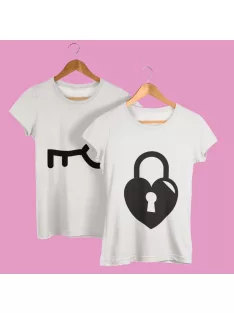 Szerelem lakat páros póló