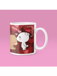 Szeretlek szerelmes macis bögre