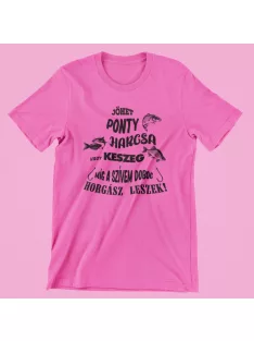   Jöhet ponty, harcsa vagy keszeg míg a szívem dobog horgász leszek női póló