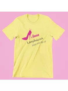   (Választható névvel) lánybúcsú (választható dátummal) női póló