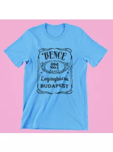   (Választható névvel) Legénybúcsú (választható várossal) férfi póló