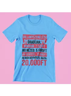 Villanyszerelési óradíjak férfi póló